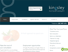 Tablet Screenshot of kingsleyphysio.com